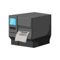 scanner printer paper cartoon vector illustration