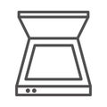 Scanner Vector Line icon isolated Graphic .Style in EPS 10 simple Line Icon element business & office concept. .