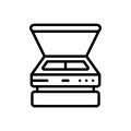 Black line icon for Scanners, device and equipment