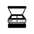 Black solid icon for Scanners, device and machine