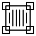 Scanning code frame icon outline vector. Qr scan