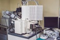 Scanning scanning electron microscope with an ion beam gun and e Royalty Free Stock Photo