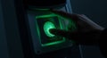 Scanning Fingerprint for Access Control Technology with Green Light