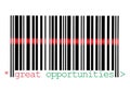 Scanning Great Opportunities Barcode Macro Royalty Free Stock Photo