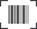 Scanning icon, QR code scanner black vector icon