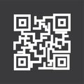 Scanning icon, QR code scanner black vector icon