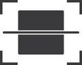 Scanning icon, QR code scanner black vector icon