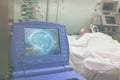 Scanning patient brain on the modern facility