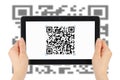 Scanning of QR code by tablet pc