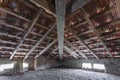 SCANZANO JONICO - MATERA, ITALY - August 22, 2019 Interior of the roof structure, a penthouse dating back to 1938