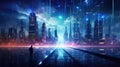 scape futuristic night city