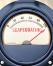Scapegoating that is hitting a full scale, showing a very high level of scapegoating. Maximum value Royalty Free Stock Photo