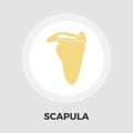 Scapula icon flat