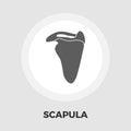 Scapula icon flat