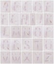 Scar alphabet on human skin Royalty Free Stock Photo
