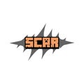 Scar icon isolated on white background