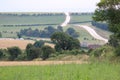 Scar on the SUSSEX DOWNS Royalty Free Stock Photo