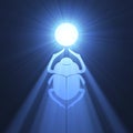 Scarab beetle Egyptian symbol light flare