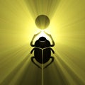 Scarab beetle Egyptian symbol sun flare