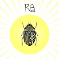 Scarab Beetle tattoo art. Can be used for t-shirt, postcard, poster