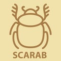 Scarab icon in linear style