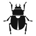 Scarab icon, simple style