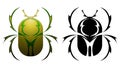 Scarab tattoo design Royalty Free Stock Photo