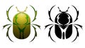 Scarab tattoo design