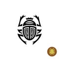 Scarab tattoo logo vector sign