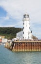 Scarborough lighthouse with the Diving Belle