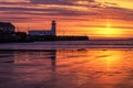 Scarborough Harbour at sunrise