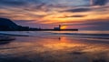 Scarborough Lighthouse at sunrise