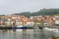 Scarborough Town Centre viewed from the Harbour on Misty Autumn Day