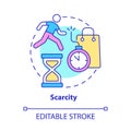 Scarcity concept icon