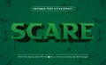 3d Scare Green Style Text Effect, Editable Text Effect
