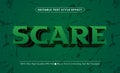 3d Scare Green Style Text Effect, Editable Text Effect Royalty Free Stock Photo