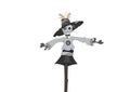 Scarecrow on the field black and grey portrait