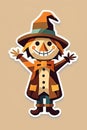 Scarecrow Clipart - Harvest Season Smiles Royalty Free Stock Photo