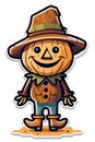 Scarecrow Clipart - Whimsical Autumn Character Royalty Free Stock Photo