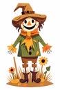 Scarecrow Clipart - Whistling in the Wind Royalty Free Stock Photo