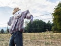 Scarecrow on farm fence Royalty Free Stock Photo