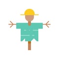 Scarecrow flat design icon