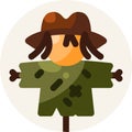 Scarecrow Flat style icon design symbol and illustration template