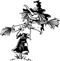 Scarecrow halloween Cartoon Vector Clipart Royalty Free Stock Photo
