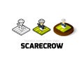 Scarecrow icon in different style