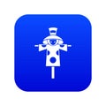 Scarecrow icon digital blue