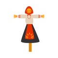 Scarecrow - symbol of the traditional holiday carnival about Russian Pancake week. Translation Shrovetide or Maslenitsa. Spring