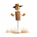 Scarecrow Vector Illustration In Andy Fairhurst Style Royalty Free Stock Photo