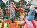 Scarecrows, Autumn display at the Bellagio Royalty Free Stock Photo