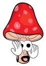 Scared amanita cartoon